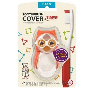 Flipper Baykuş Figürlü Turuncu Diş Fırçası Saklama Kabı