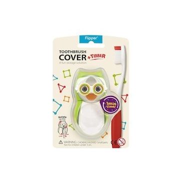 Flipper Yeşil Baykuş Kum Saatli Diş Fırçası Saklama Kabı