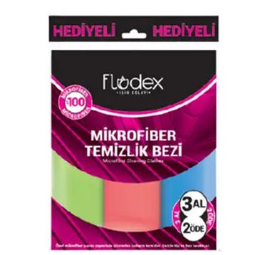 Flodex 3'lü Mikrofiber Temizlik Bezi