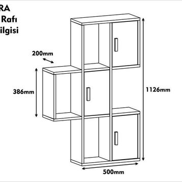 Flora Ceviz Ekru Kitaplık
