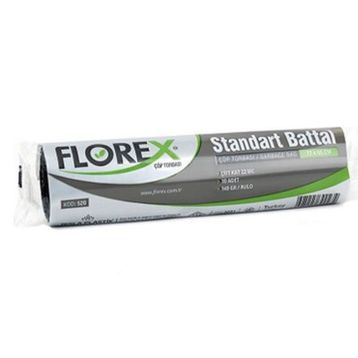 Florex 10 Adet 72 x 95 cm Standart Battal Boy Çöp Torbası Siyah