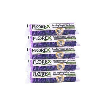 Florex 55 x 60 cm Büzgülü Lavanta Kokulu Orta Boy Çöp Torbası Mor 1 paket