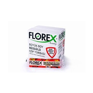 Florex 55x60 cm Büzgülü Çilek Kokulu Orta Boy Çöp Poşeti