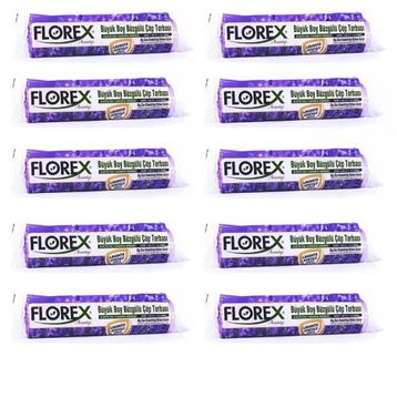 Florex 65 x 70 cm Büzgülü Lavanta Kokulu Çöp Poşeti (5 adet)