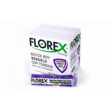 Florex 65 x 70 cm Büzgülü Lavanta Kokulu Çöp Poşeti (5 adet)