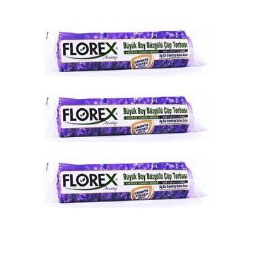 Florex 65 x 70 cm Büzgülü Lavanta Kokulu Çöp Poşeti (5 adet)