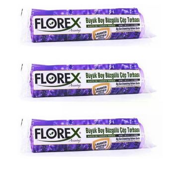 Florex 65 x 70 cm Büzgülü Lavanta Kokulu Çöp Poşeti (5 adet)