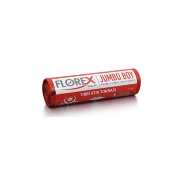 Florex Jumbo Boy Tıbbi Atık Çöp Poşeti 80 x 110 cm 1 Rulo