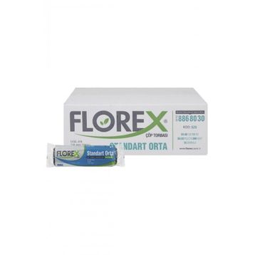 Florex Mavi 55x60 cm Standart Orta Boy Çöp Torbası (5 adet)