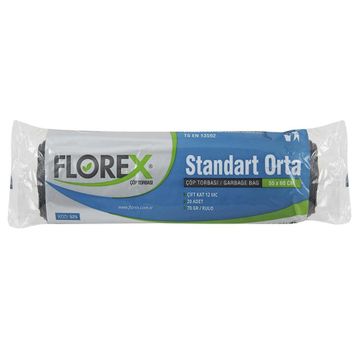 Florex Orta Standart 20 Adet 50 Rulo Siyah Çöp Torbası