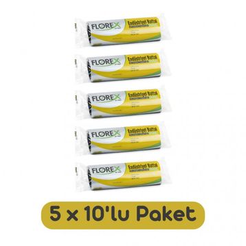 Florex Standart Battal Boy 72x95 cm 10'lu Mavi Çöp Torbası (5 adet)
