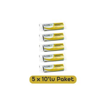 Florex Standart Battal Boy 72x95 cm 10'lu Mavi Çöp Torbası (5 adet)
