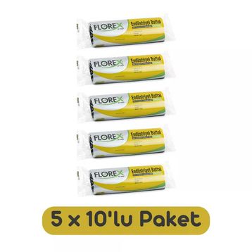 Florex Standart Battal Boy 72x95 cm 10'lu Mavi Çöp Torbası (5 adet)