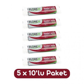 Florex Standart Çöp Torbası Jumbo Boy 80x110 cm 1 rulo (10 adet)