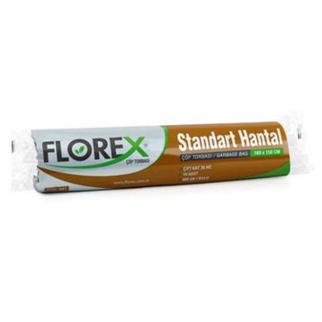 Florex Standart Hantal Siyah Çöp Torbası 10 Rulo x 10 Adet