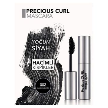 Flormar 002 Karbon Siyah Kıvırıcı ve Dolgunlaştırıcı Oval Fırçalı Precious Curl Maskara