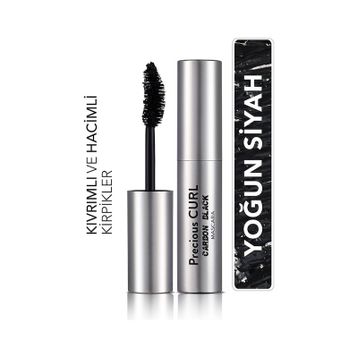 Flormar 002 Karbon Siyah Kıvırıcı ve Dolgunlaştırıcı Oval Fırçalı Precious Curl Maskara
