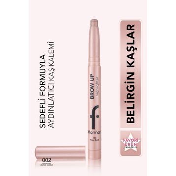 Flormar 002 Pembe Altin Rose Gold Asansörlü Aydınlatıcı Kaş Kalemi