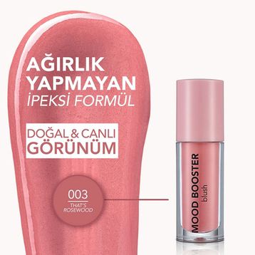 Flormar 003 That's Rosewood Mood Booster Yoğun Renk Veren Doğal Işıltılı Allık