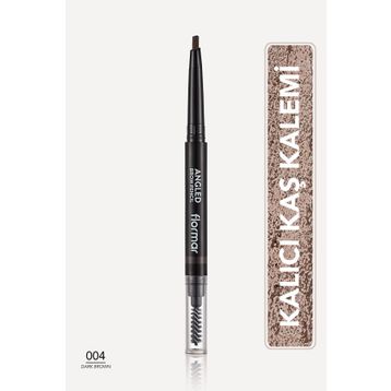 Flormar 004 Koyu Kahve İki Uçlu Açılı Kaş Kalemi ve Kaş Fırçası