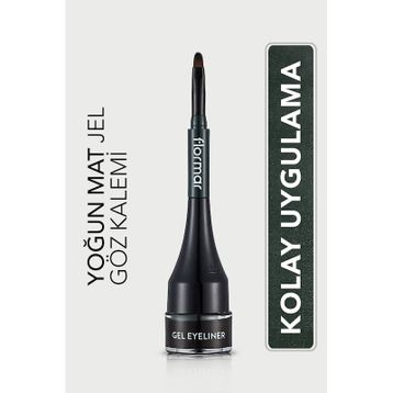 Flormar 004 Yeşil Özel Fırça Başlıklı Yoğun Pigmentli Mat Jel Eyeliner