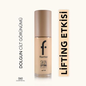 Flormar 060 Golden Neutral Skin Lifting Sıkılaştırma Etkili Parlak Fondöten