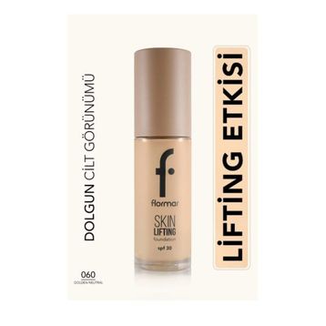 Flormar 060 Golden Neutral Skin Lifting Sıkılaştırma Etkili Parlak Fondöten