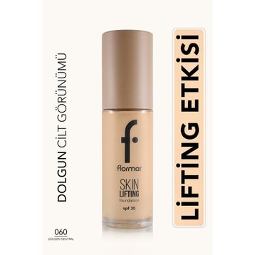 Flormar 060 Golden Neutral Skin Lifting Sıkılaştırma Etkili Parlak Fondöten