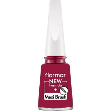 Flormar 075 Baroque Bordeaux Nail Enamel Uzun Süre Kalıcı Besleyici Oje