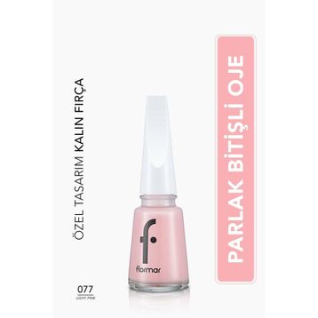 Flormar 077 Light Pink Nail Enamel Uzun Süre Kalıcı Besleyici Oje