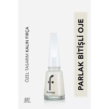 Flormar 227 Milk Foam New Nail Enamel 11 ml Yüksek Pigmentli Parlak Bitişli Oje