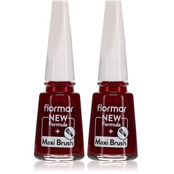 Flormar 385 Red Velvet 2'li Nail Enamel Uzun Süre Kalıcı Besleyici Oje