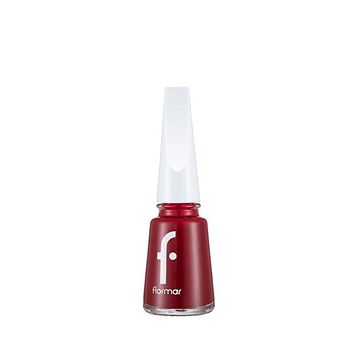 Flormar 406 Dark Red Nail Enamel Uzun Süre Kalıcı Besleyici Oje