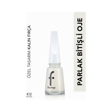 Flormar 412 Sea Foam Nail Enamel Uzun Süre Kalıcı Besleyici Oje