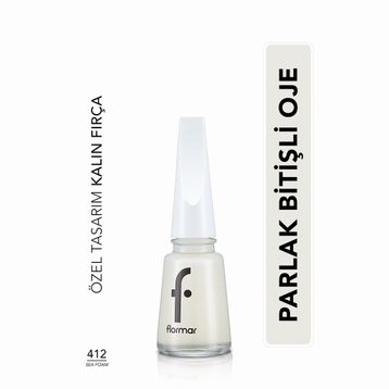 Flormar 412 Sea Foam Nail Enamel Uzun Süre Kalıcı Besleyici Oje