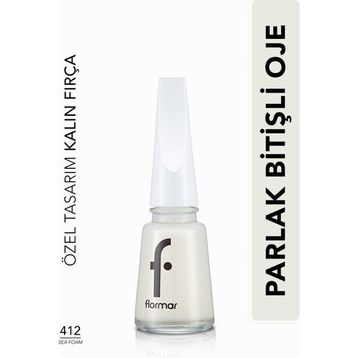 Flormar 412 Sea Foam Nail Enamel Uzun Süre Kalıcı Besleyici Oje