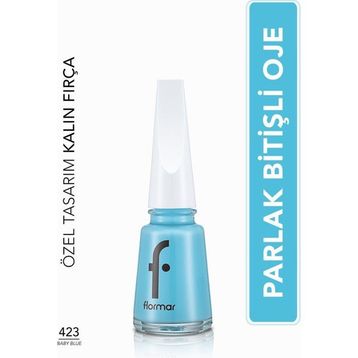 Flormar 423 Baby Blue Nail Enamel Uzun Süre Kalıcı Besleyici Oje