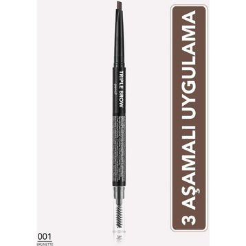 Flormar EBP-001 Brunette Triple Brow Pencil