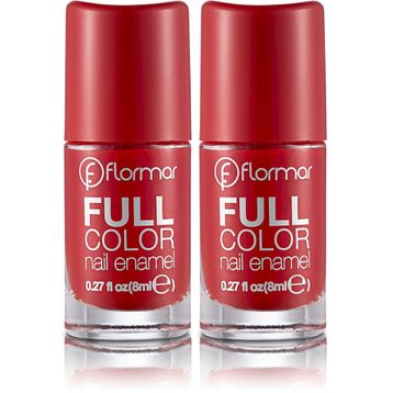Flormar FC08 Optimistic Red 2'li Full Color Yoğun Renk Veren İnce Yapılı Oje