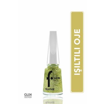 Flormar Gl004 Gold Rush Yoğun Simli Şeffaf Oje