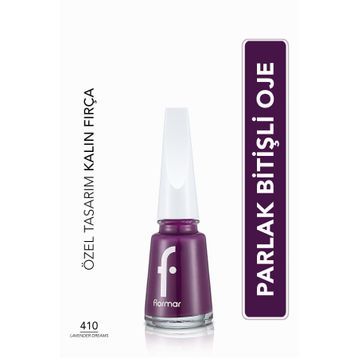 Flormar Nail Enamel 410 Lavender Dreams Klasik Parlak Bitişli Yüksek Pigmentli Oje
