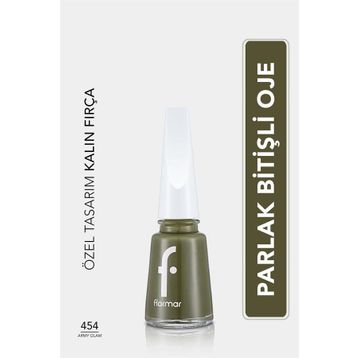 Flormar Nail Enamel 454 Army Glam Klasik Parlak Bitişli Yüksek Pigmentli Oje