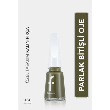 Flormar Nail Enamel 454 Army Glam Klasik Parlak Bitişli Yüksek Pigmentli Oje