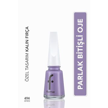 Flormar Nail Enamel 494 Ash Blue Klasik Parlak Bitişli Yüksek Pigmentli Oje