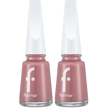 Flormar Nail Enamel 502 Slow Dancing 2'li Klasik Parlak Bitişli Yüksek Pigmentli Oje