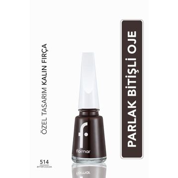 Flormar Nail Enamel 514 Bitter Cocoa Klasik Parlak Bitişli Yüksek Pigmentli Oje