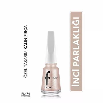 Flormar Pearly PL474 Golden Sand Yoğun Pigmentli ve Sedef Yansımalı Oje