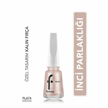 Flormar Pearly PL474 Golden Sand Yoğun Pigmentli ve Sedef Yansımalı Oje