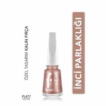 Flormar Pearly PL477 Rosy Opal Yoğun Pigmentli ve Sedef Yansımalı Oje