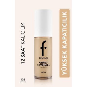 Flormar Perfect Coverage 102 Soft Beige SPF 15 Fondöten